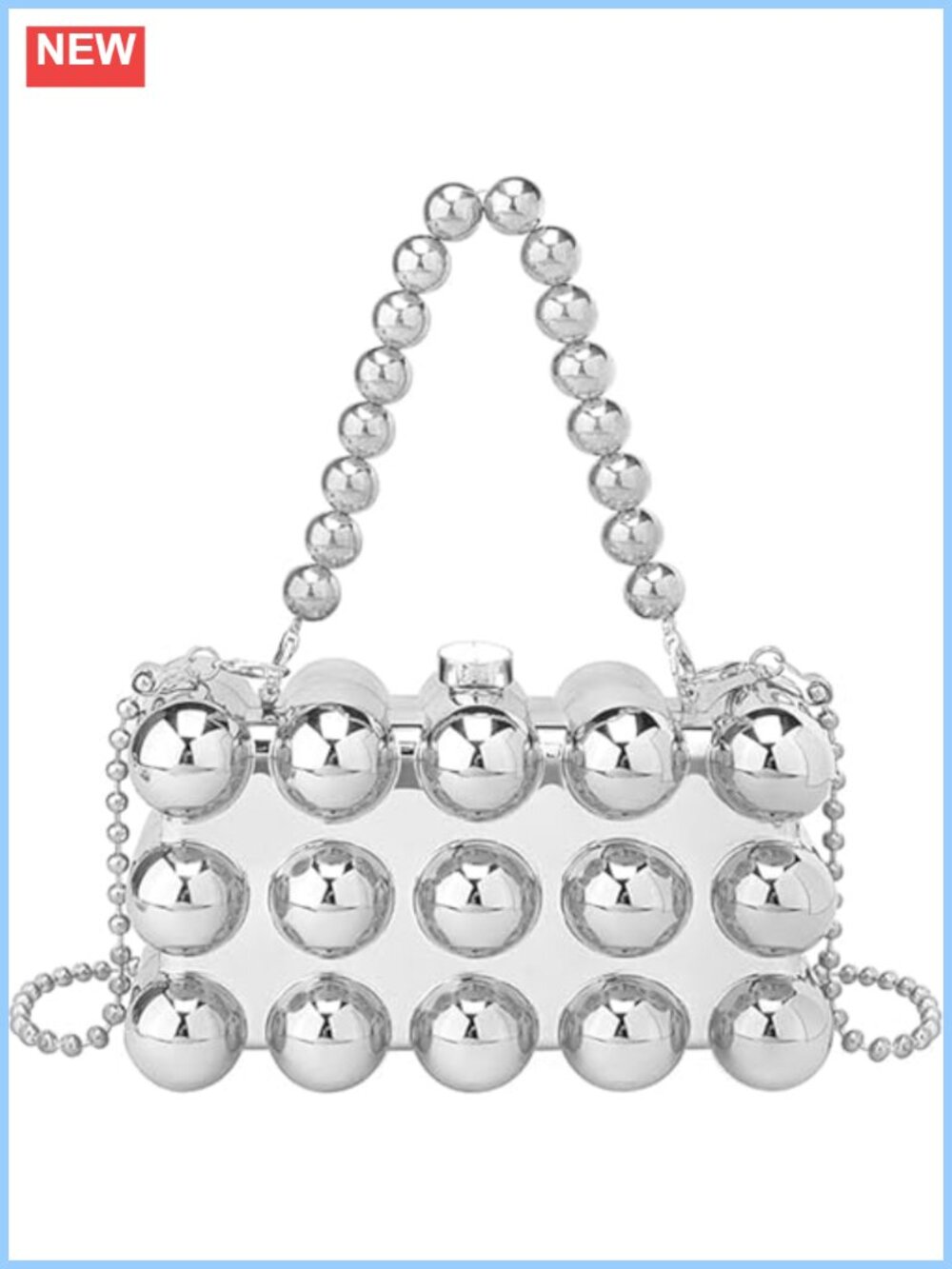 Acrylic Clutch Purse Beaded Evening Crossbody Shoulder Bag Wedding Party